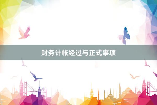 财务计帐经过与正式事项